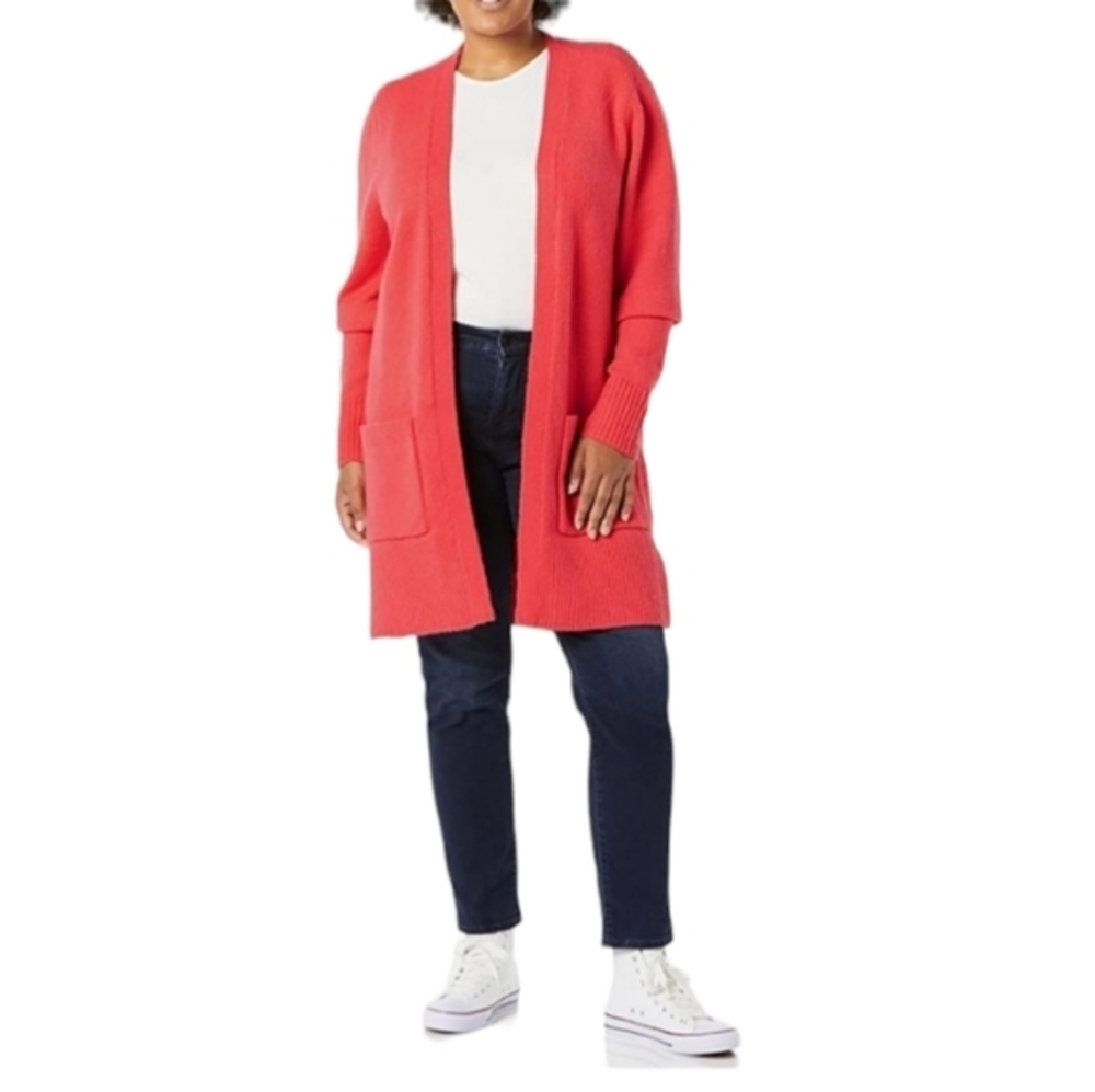 Goodthreads Women's Coral Boucle Cardigan Sweater size L